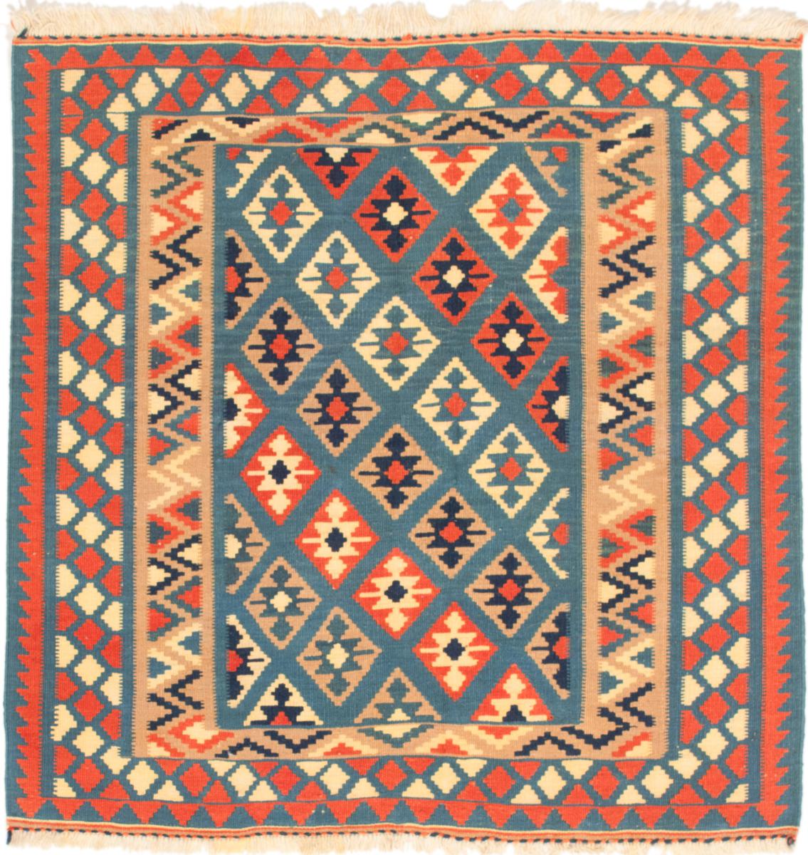  ペルシャ絨毯 キリム Fars 105x106 105x106,  ペルシャ絨毯 手織り