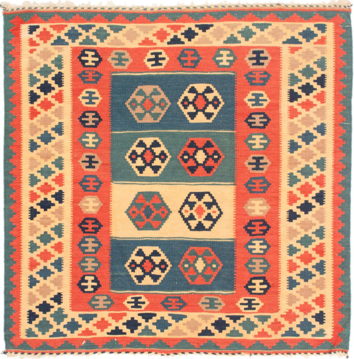  ペルシャ絨毯 キリム Fars 99x101 99x101,  ペルシャ絨毯 手織り