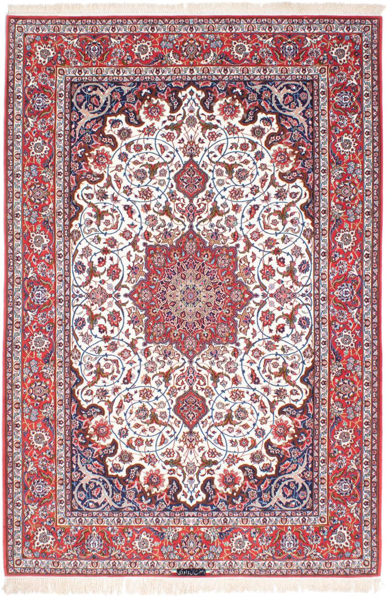 Perserteppich Isfahan Seidenkette 234x157 234x157, Perserteppich Handgeknüpft