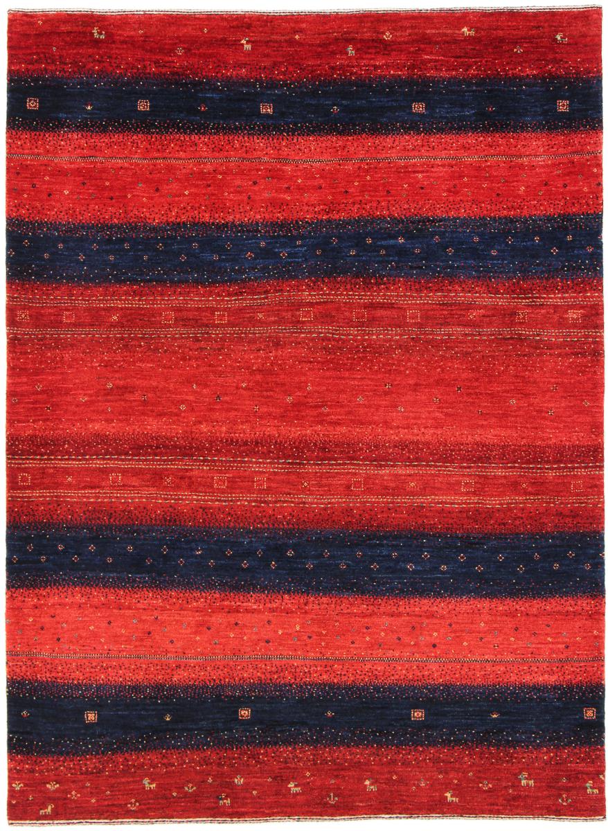 Persian Rug Persian Gabbeh Loribaft Atash 5'9"x4'2" 5'9"x4'2", Persian Rug Knotted by hand