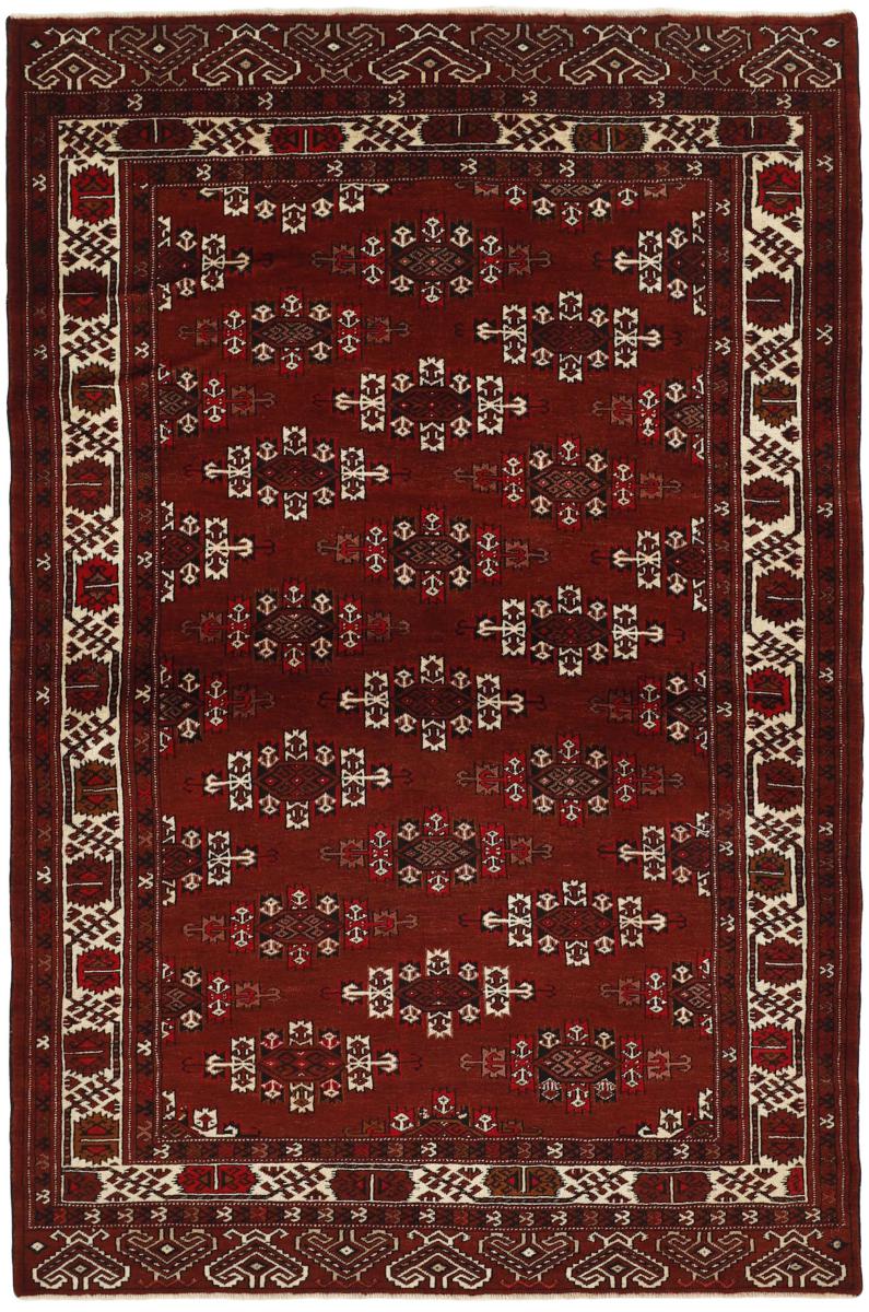 Persisk tæppe Turkaman 240x158 240x158, Persisk tæppe Knyttet i hånden