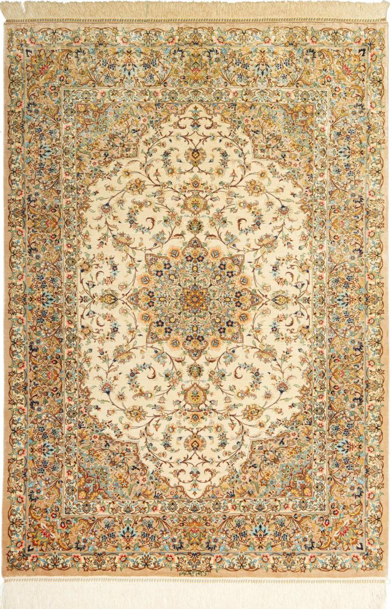  ペルシャ絨毯 クム シルク 151x103 151x103,  ペルシャ絨毯 手織り