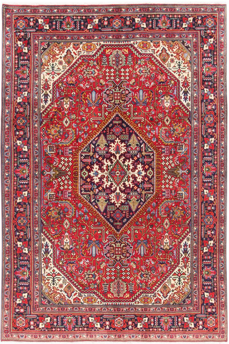 Tapis persan Tabriz 9'7"x6'6" 9'7"x6'6", Tapis persan Noué à la main