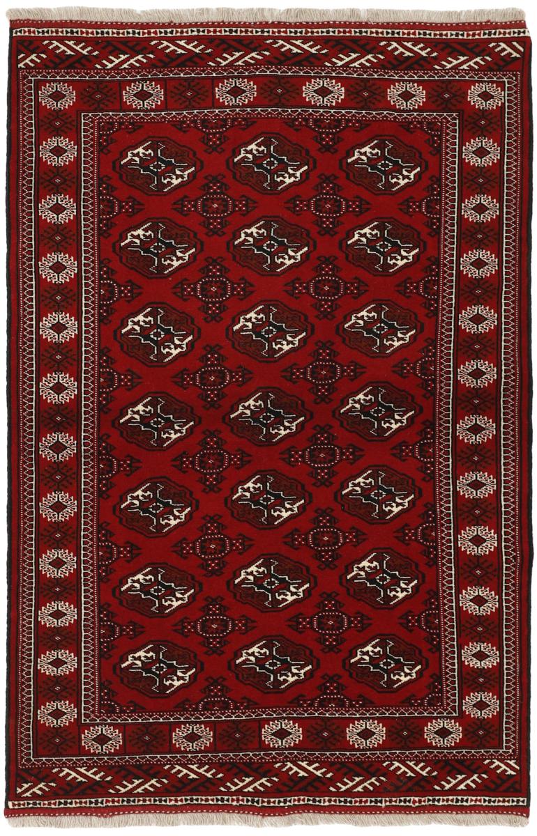 Persian Rug Turkaman 6'8"x4'4" 6'8"x4'4", Persian Rug Knotted by hand