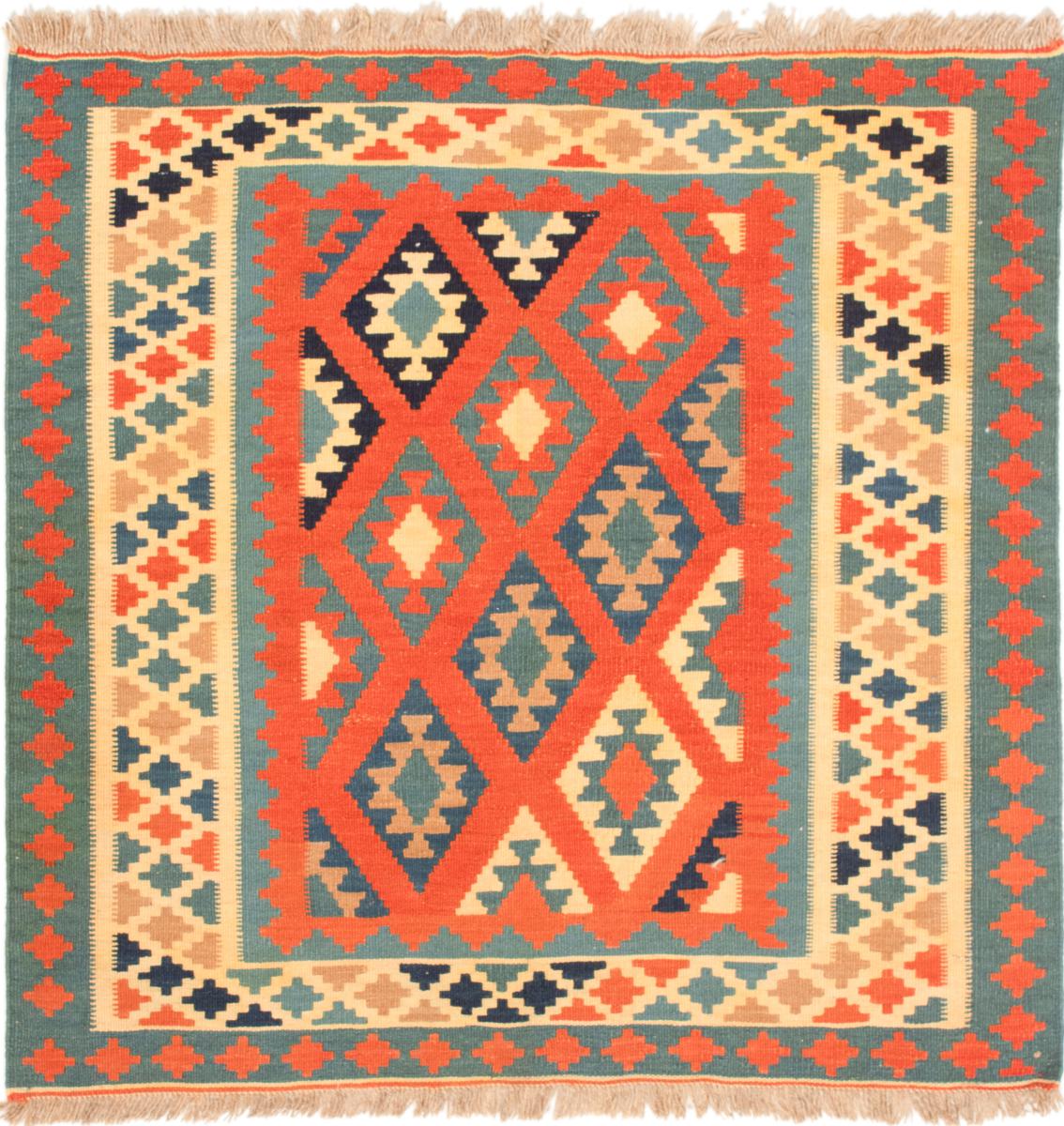 Persialainen matto Kelim Fars 102x102 102x102, Persialainen matto kudottu