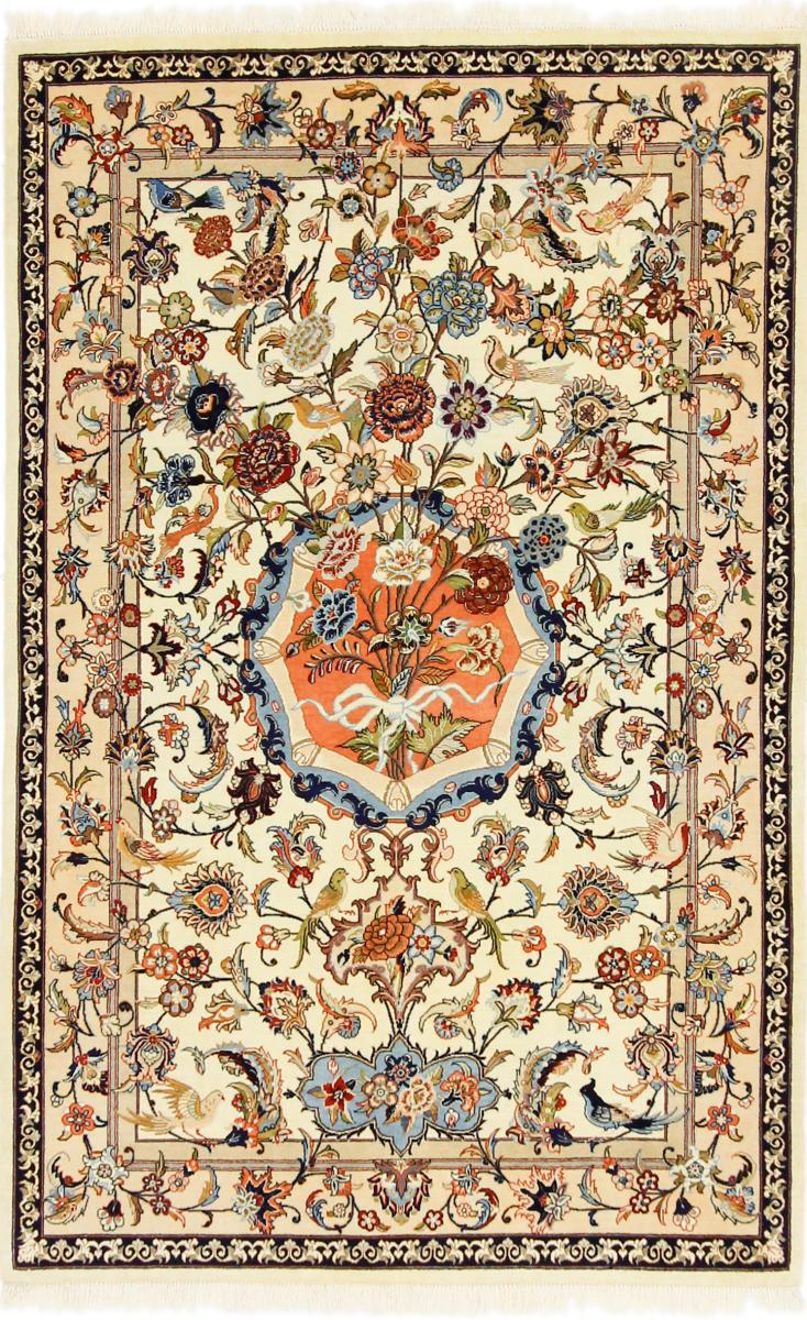 Persian Rug Isfahan Ilam Silk Warp 155x99 155x99, Persian Rug Knotted by hand