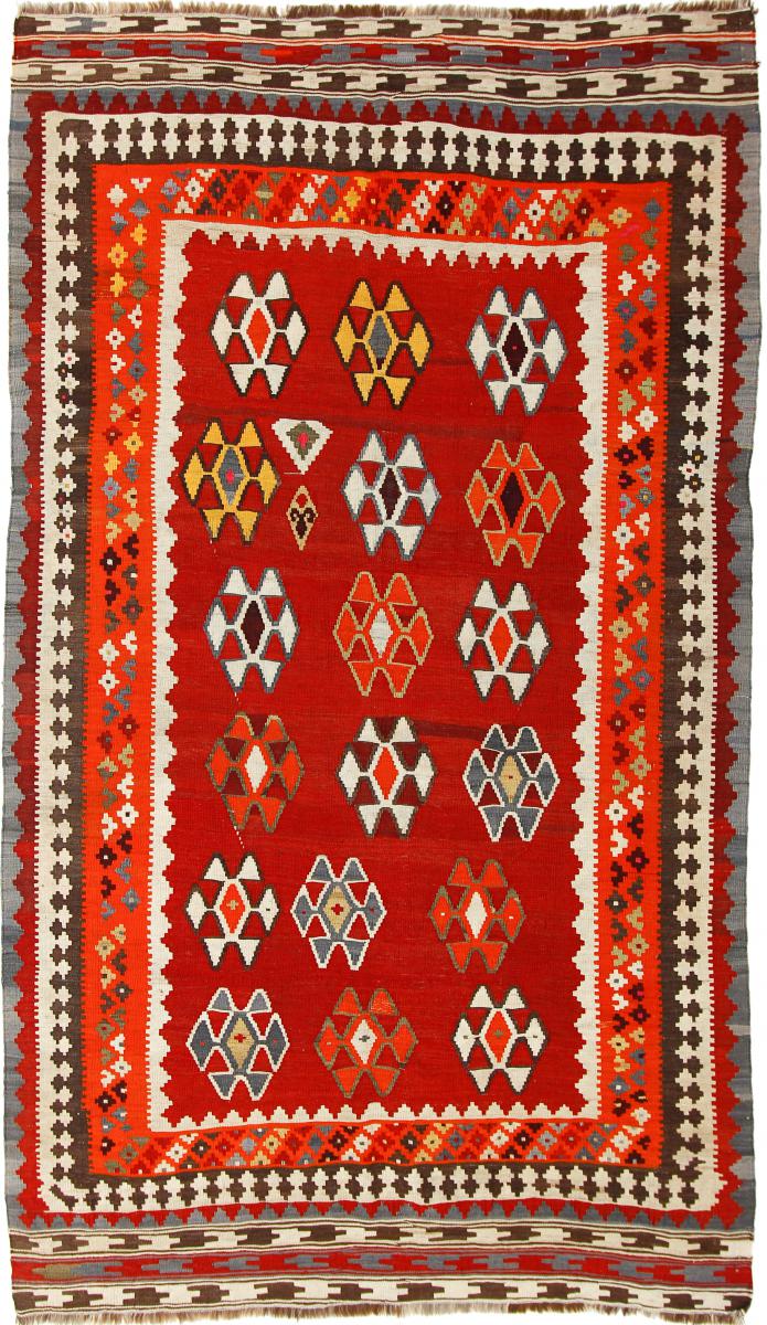 Persian Rug Kilim Fars Ghashghai 9'0"x5'4" 9'0"x5'4", Persian Rug Woven by hand
