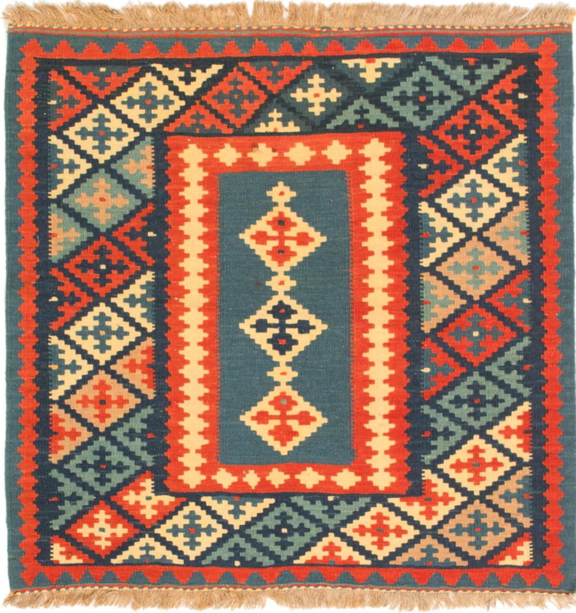  ペルシャ絨毯 キリム Fars 101x101 101x101,  ペルシャ絨毯 手織り