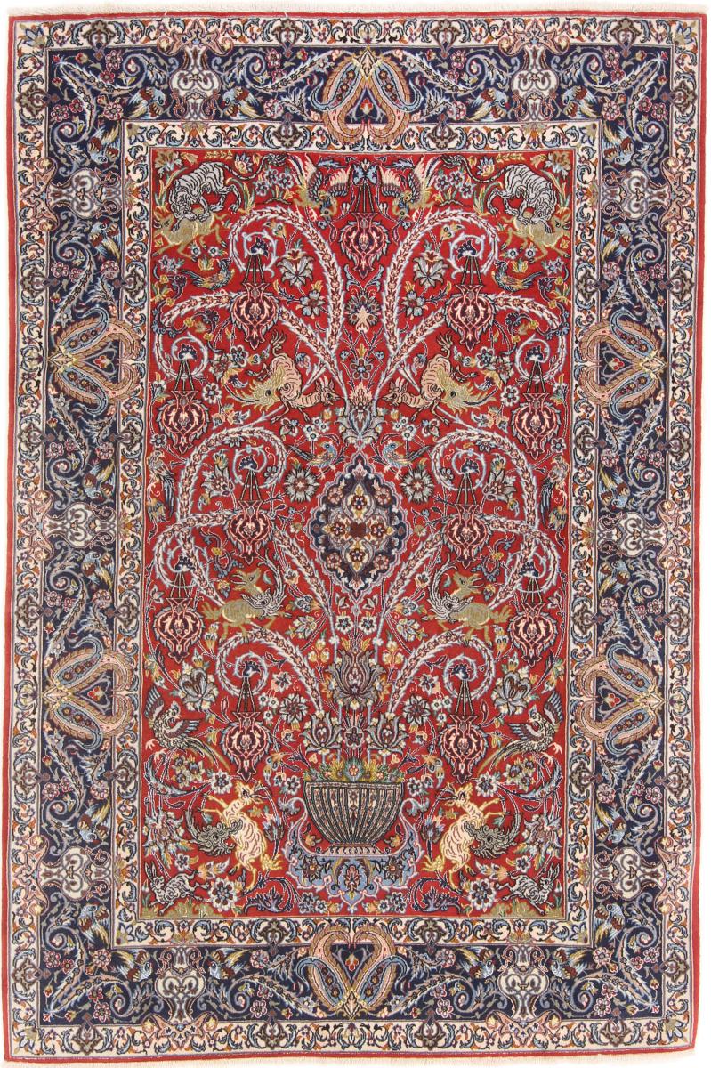 Tapis persan Ispahan 161x108 161x108, Tapis persan Noué à la main