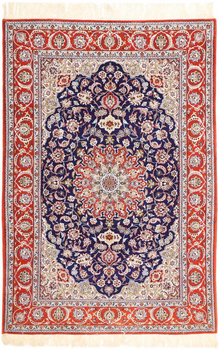 Persian Rug Isfahan Silk Warp 229x158 229x158, Persian Rug Knotted by hand