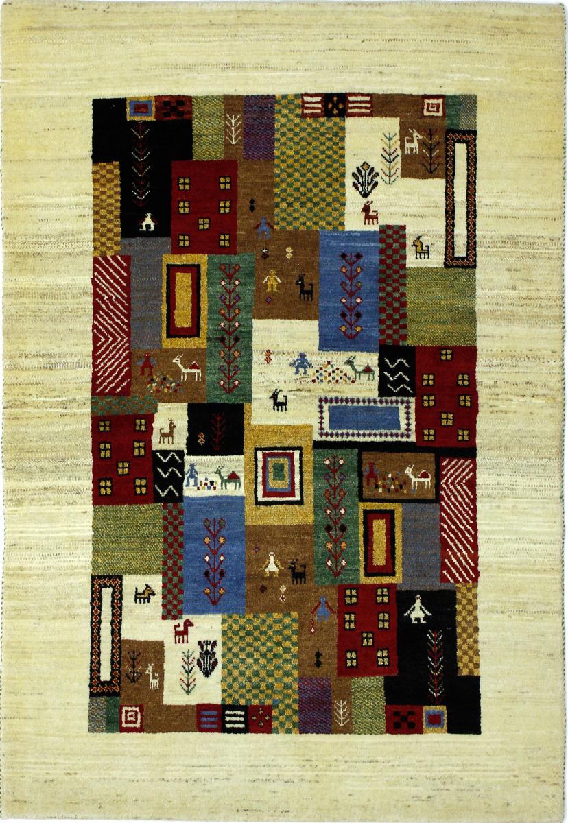 Perzsa szőnyeg Perzsa Gabbeh Loribaft 5'1"x3'6" 5'1"x3'6", Perzsa szőnyeg Kézzel csomózva