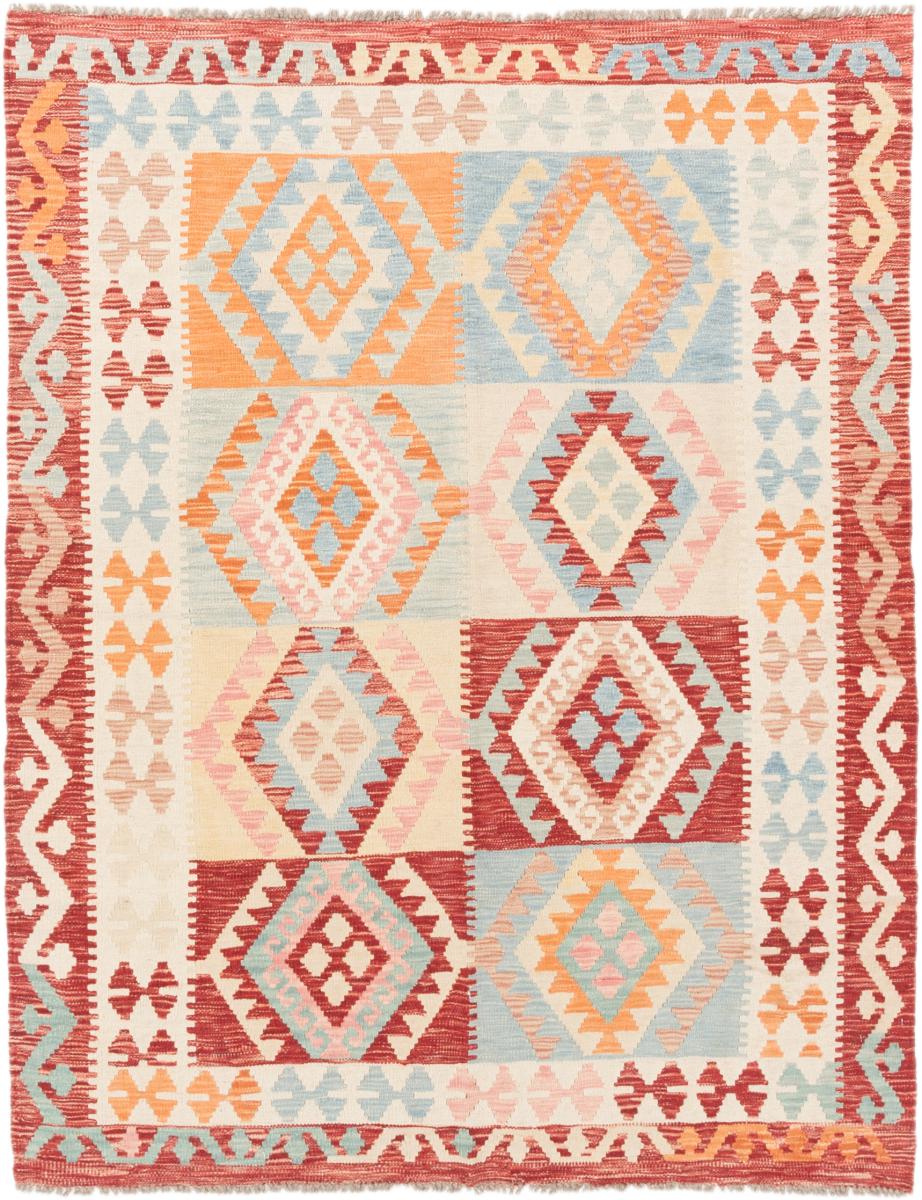 Afghan rug Kilim Afghan 6'4"x5'0" 6'4"x5'0", Persian Rug Woven by hand