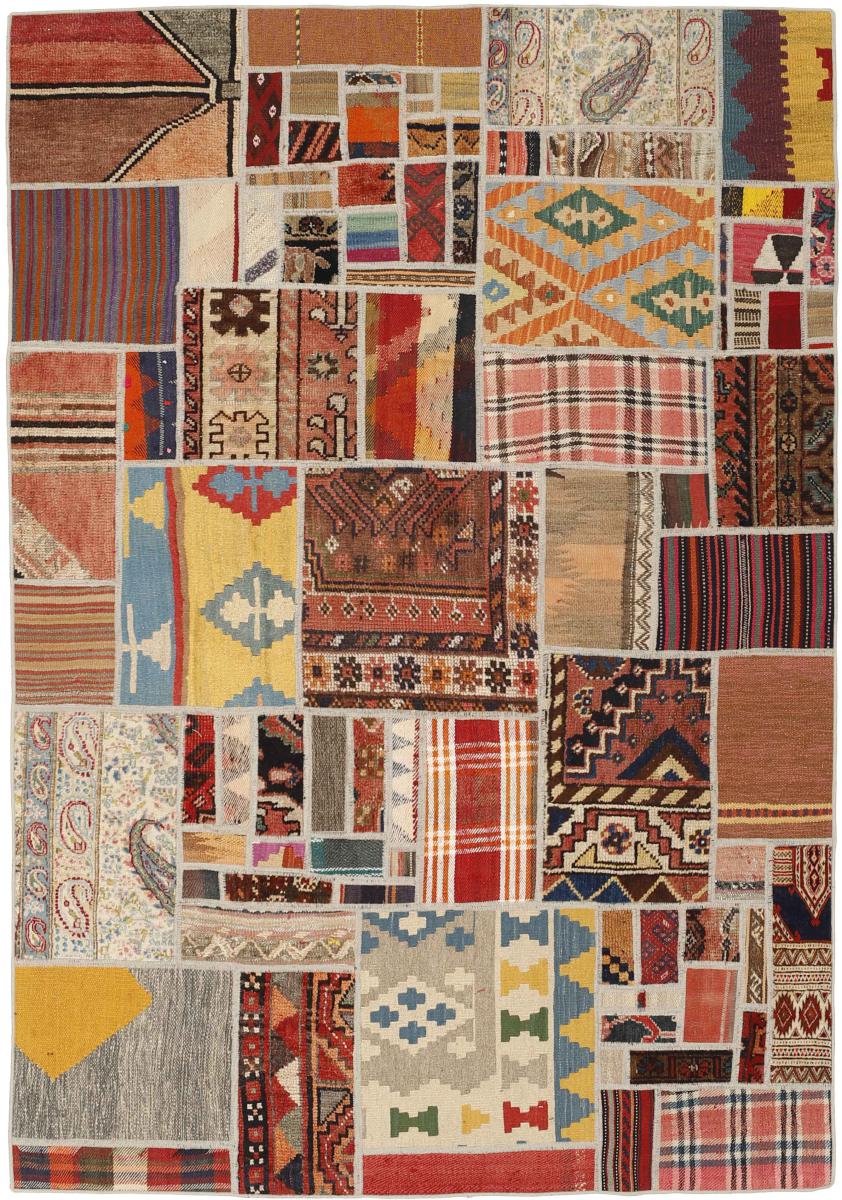 Persialainen matto Kelim Patchwork 199x139 199x139, Persialainen matto kudottu