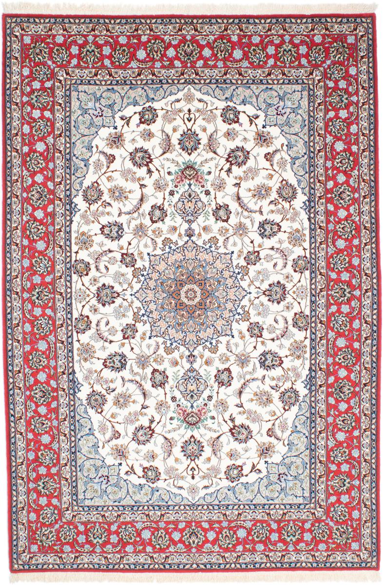 Perserteppich Isfahan Seidenkette 239x157 239x157, Perserteppich Handgeknüpft