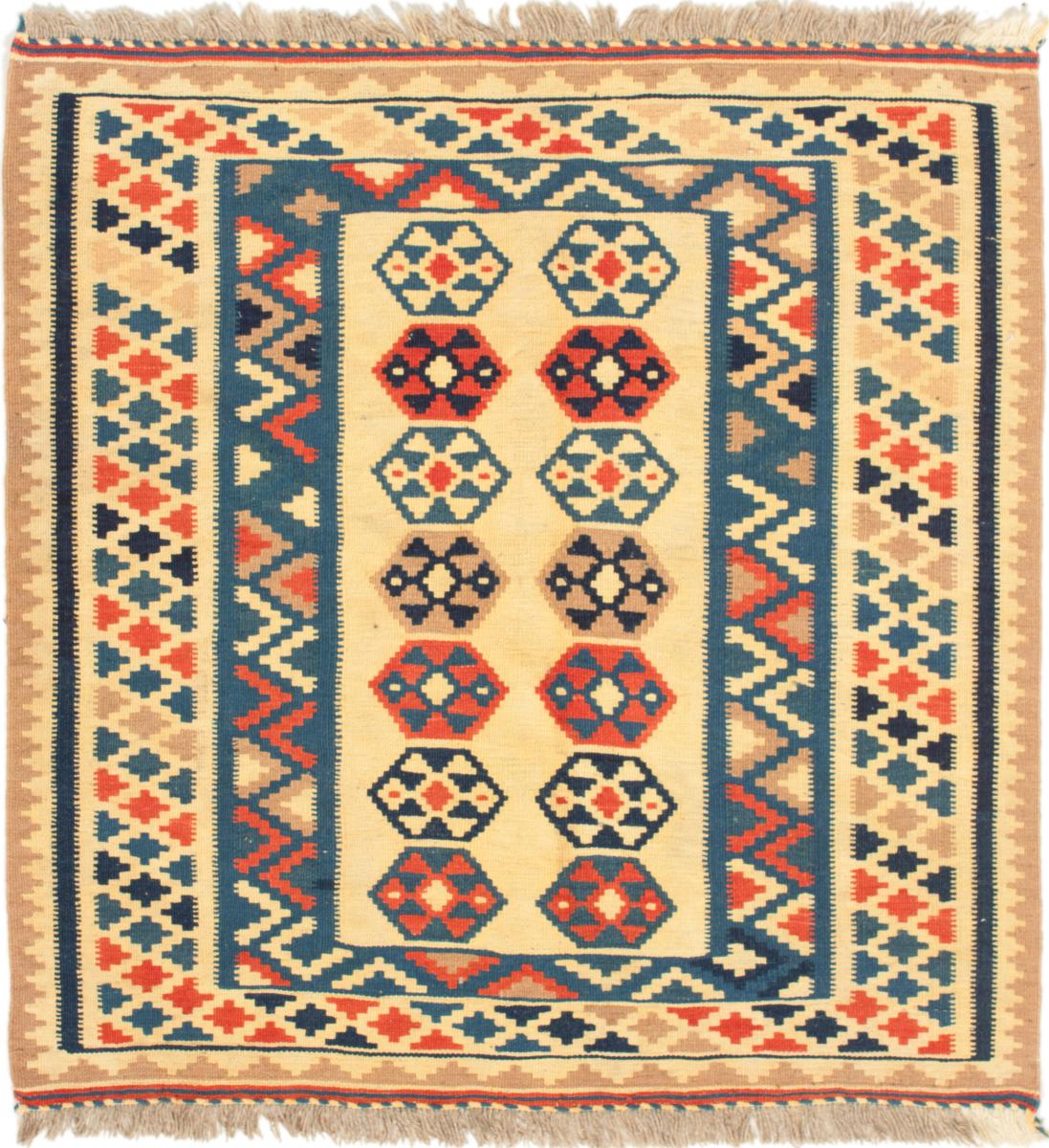 Persisk matta Kilim Fars 3'4"x3'4" 3'4"x3'4", Persisk matta handvävd 