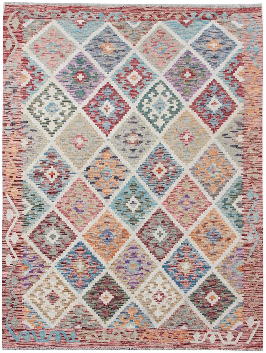 Afghan rug Kilim Afghan 6'11"x5'3" 6'11"x5'3", Persian Rug Woven by hand