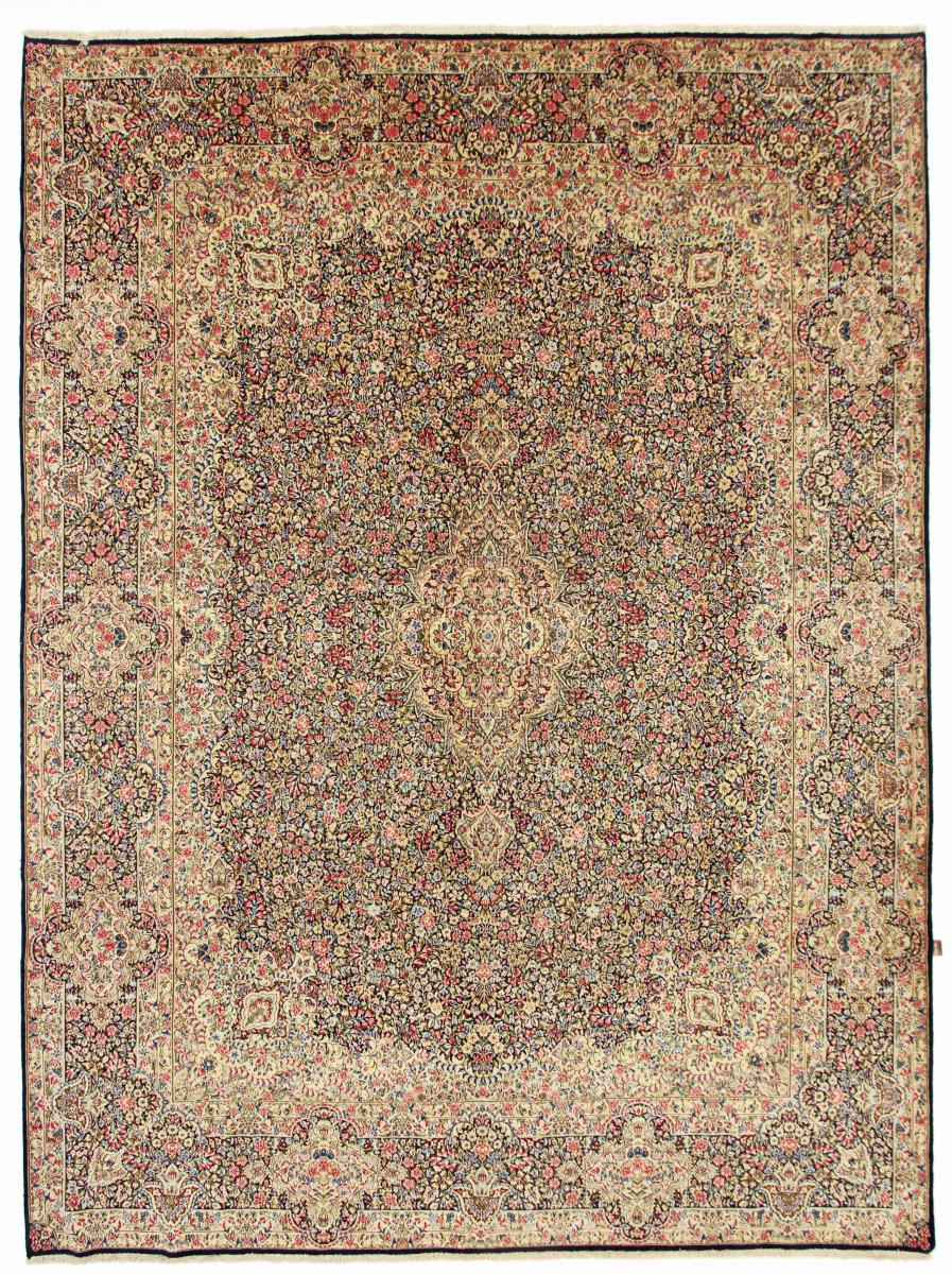 Persian Rug Kerman Old 13'2"x9'8" 13'2"x9'8", Persian Rug Knotted by hand