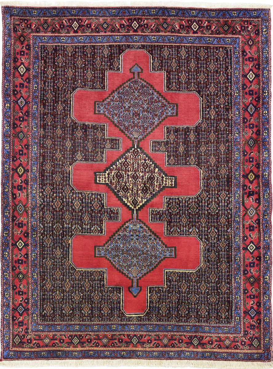 Persian Rug Sanandaj 5'3"x3'11" 5'3"x3'11", Persian Rug Knotted by hand