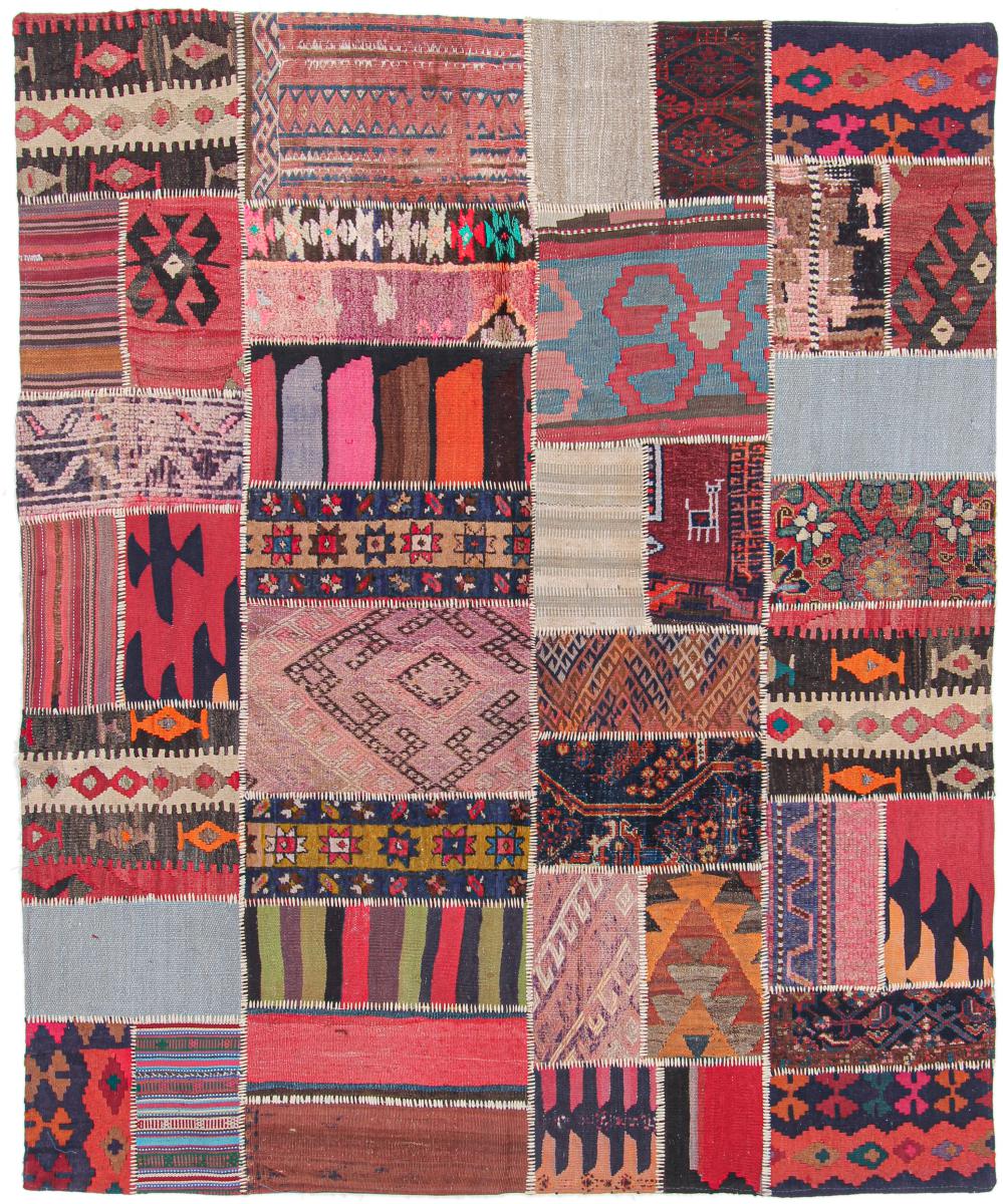 Persian Rug Kilim Patchwork 204x169 204x169, Persian Rug Woven by hand
