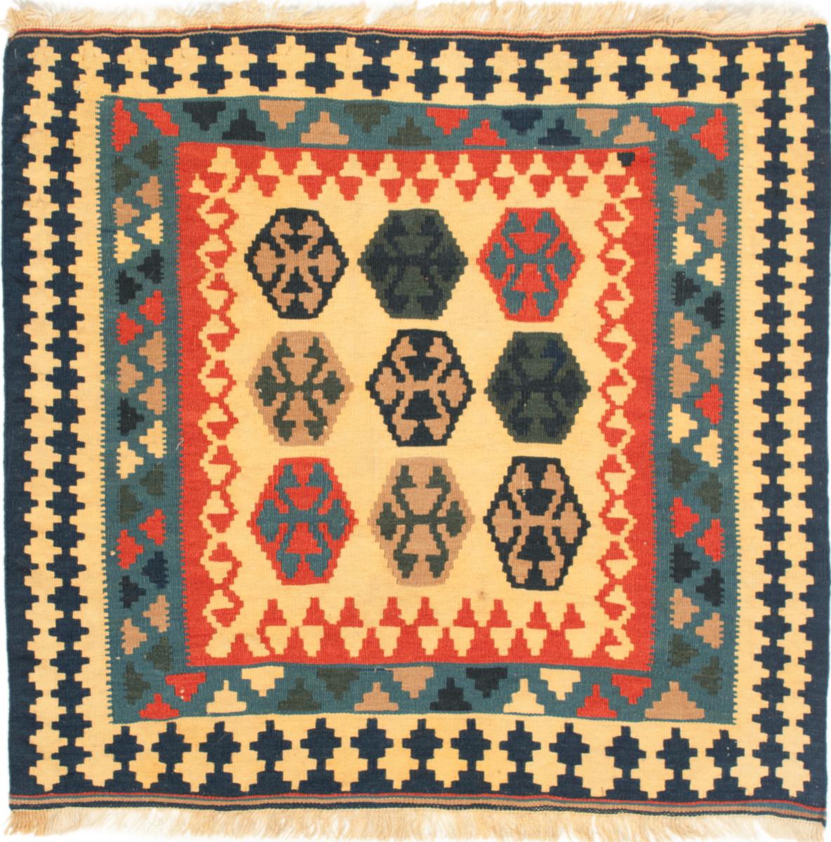  ペルシャ絨毯 キリム Fars 102x101 102x101,  ペルシャ絨毯 手織り