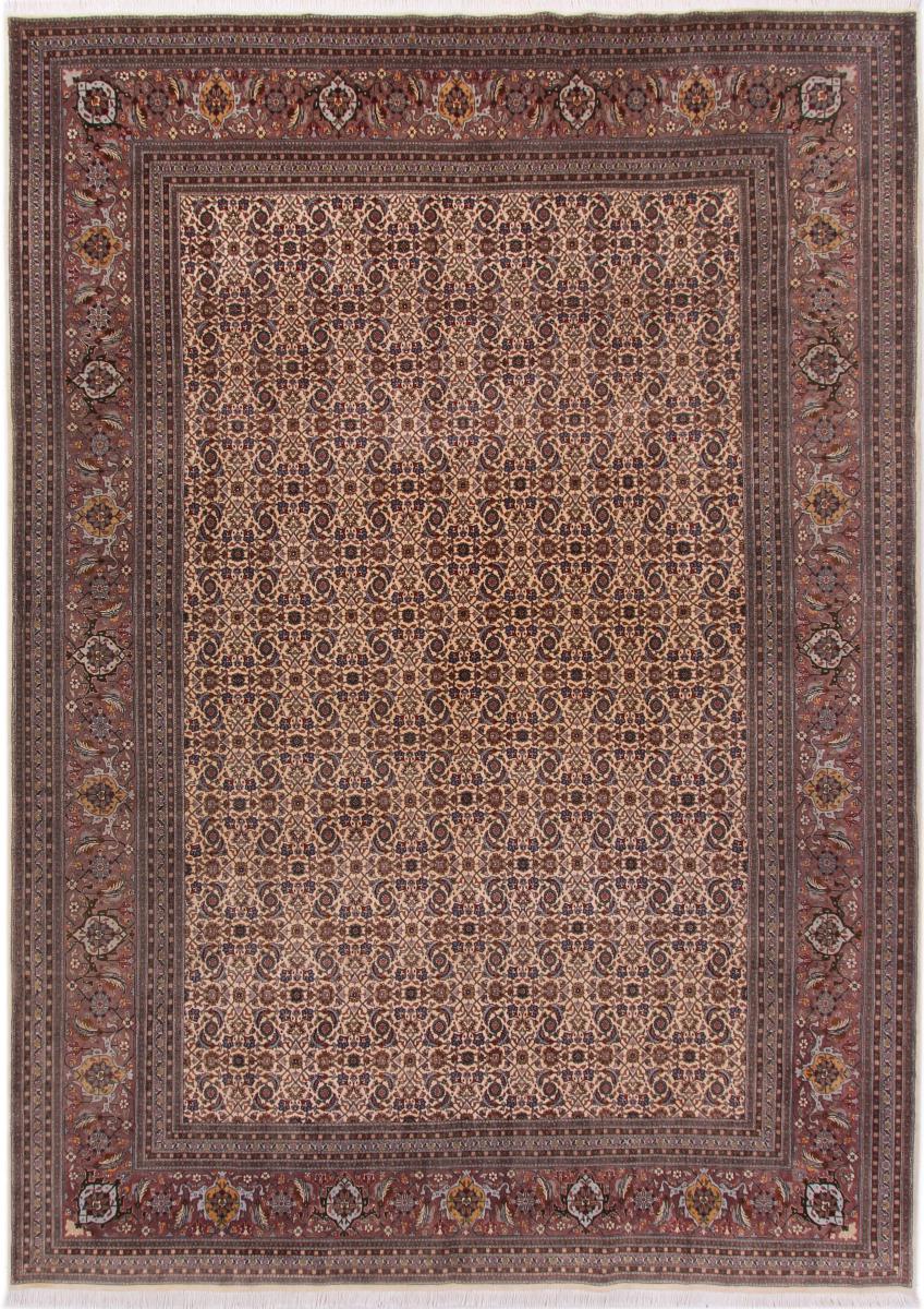Persian Rug Tabriz Mahi 50Raj 11'3"x8'0" 11'3"x8'0", Persian Rug Knotted by hand
