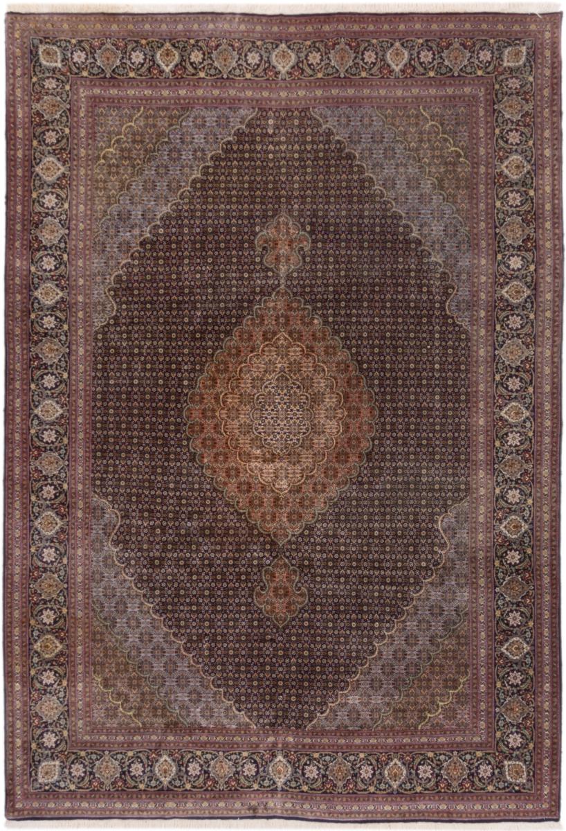  ペルシャ絨毯 タブリーズ 9'7"x6'8" 9'7"x6'8",  ペルシャ絨毯 手織り