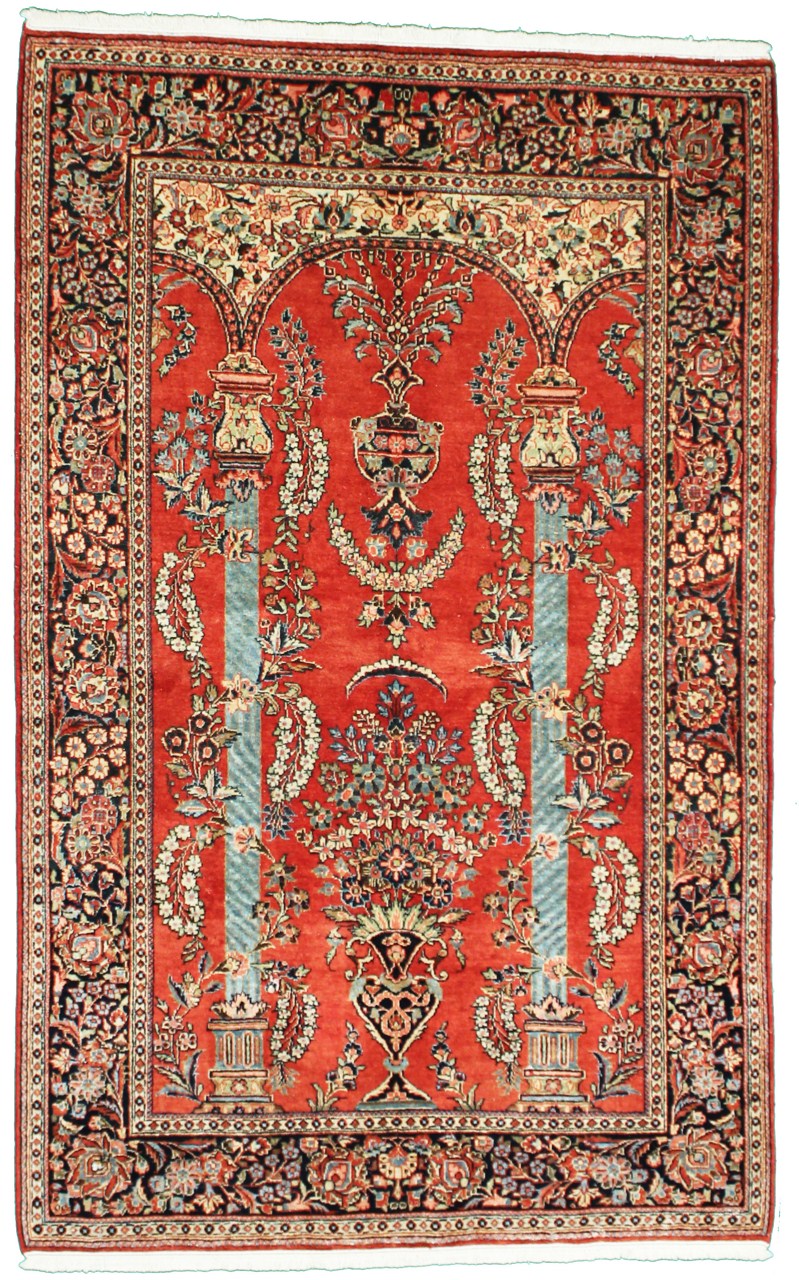 Persisk tæppe Keshan 210x131 210x131, Persisk tæppe Knyttet i hånden