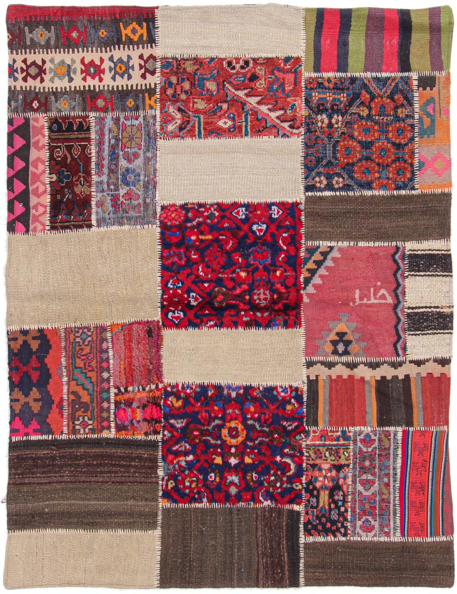 ペルシャ絨毯 キリム パッチワーク 166x129 166x129,  ペルシャ絨毯 手織り