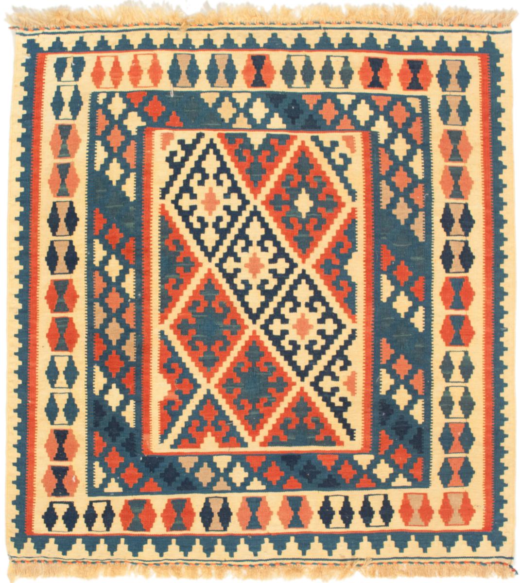 Persisk matta Kilim Fars 107x99 107x99, Persisk matta handvävd 