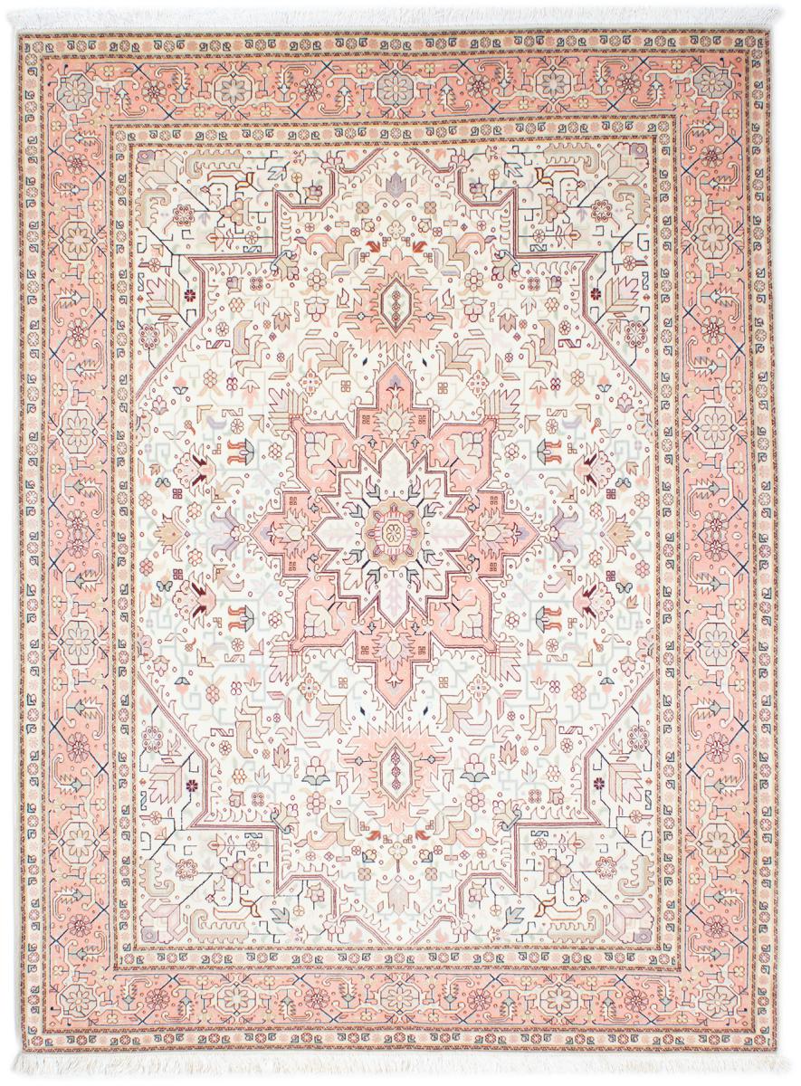 Persian Rug Tabriz 50Raj 6'10"x5'2" 6'10"x5'2", Persian Rug Knotted by hand
