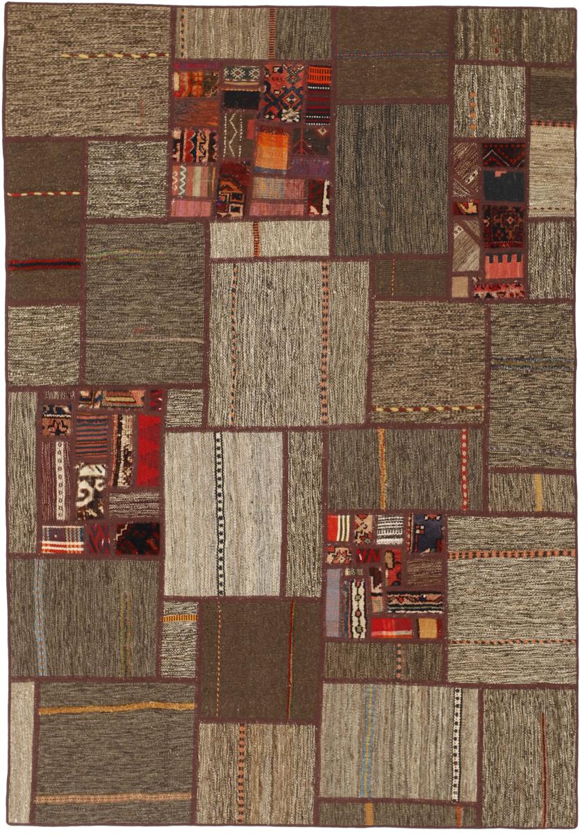 Persialainen matto Kelim Patchwork 201x139 201x139, Persialainen matto kudottu