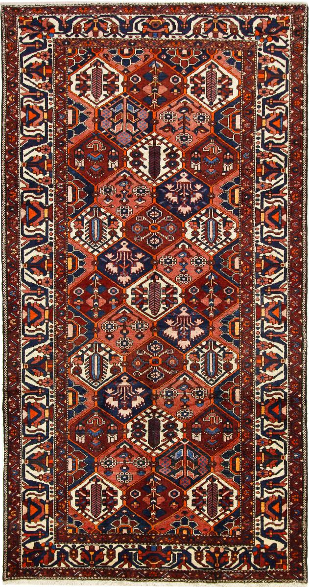  ペルシャ絨毯 バクティアリ 10'1"x5'3" 10'1"x5'3",  ペルシャ絨毯 手織り