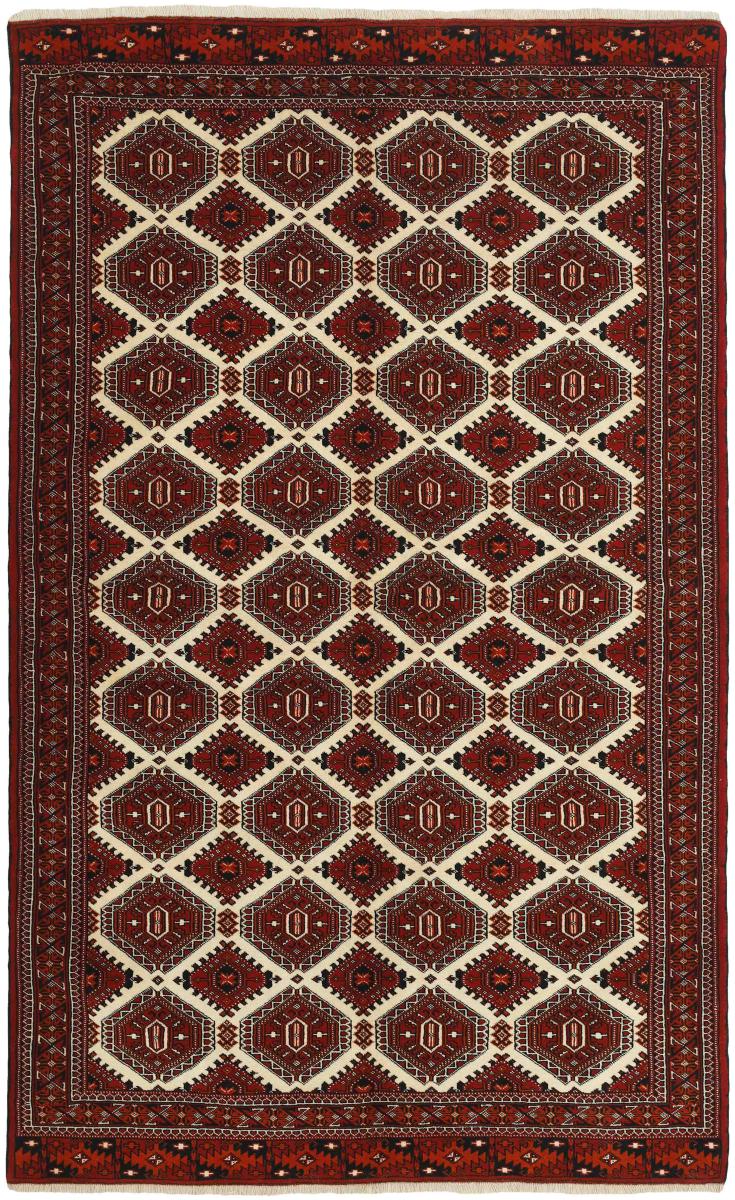 Persian Rug Turkaman 8'1"x4'11" 8'1"x4'11", Persian Rug Knotted by hand