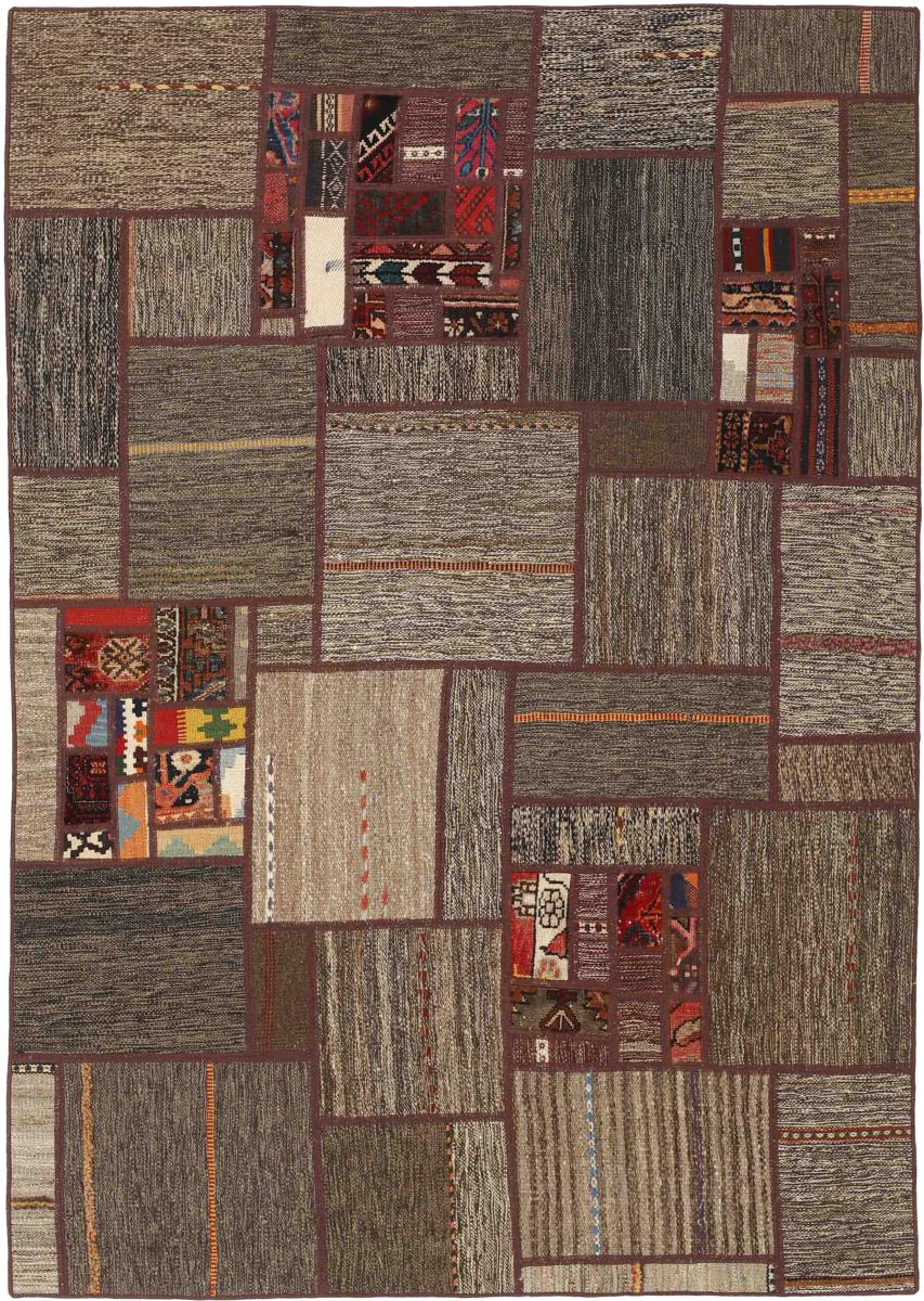  ペルシャ絨毯 キリム パッチワーク 199x139 199x139,  ペルシャ絨毯 手織り