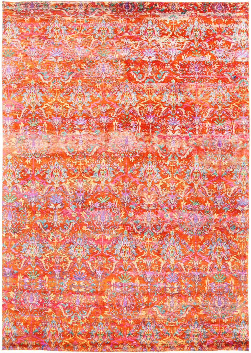 Indo rug Sadraa 8'2"x5'10" 8'2"x5'10", Persian Rug Knotted by hand