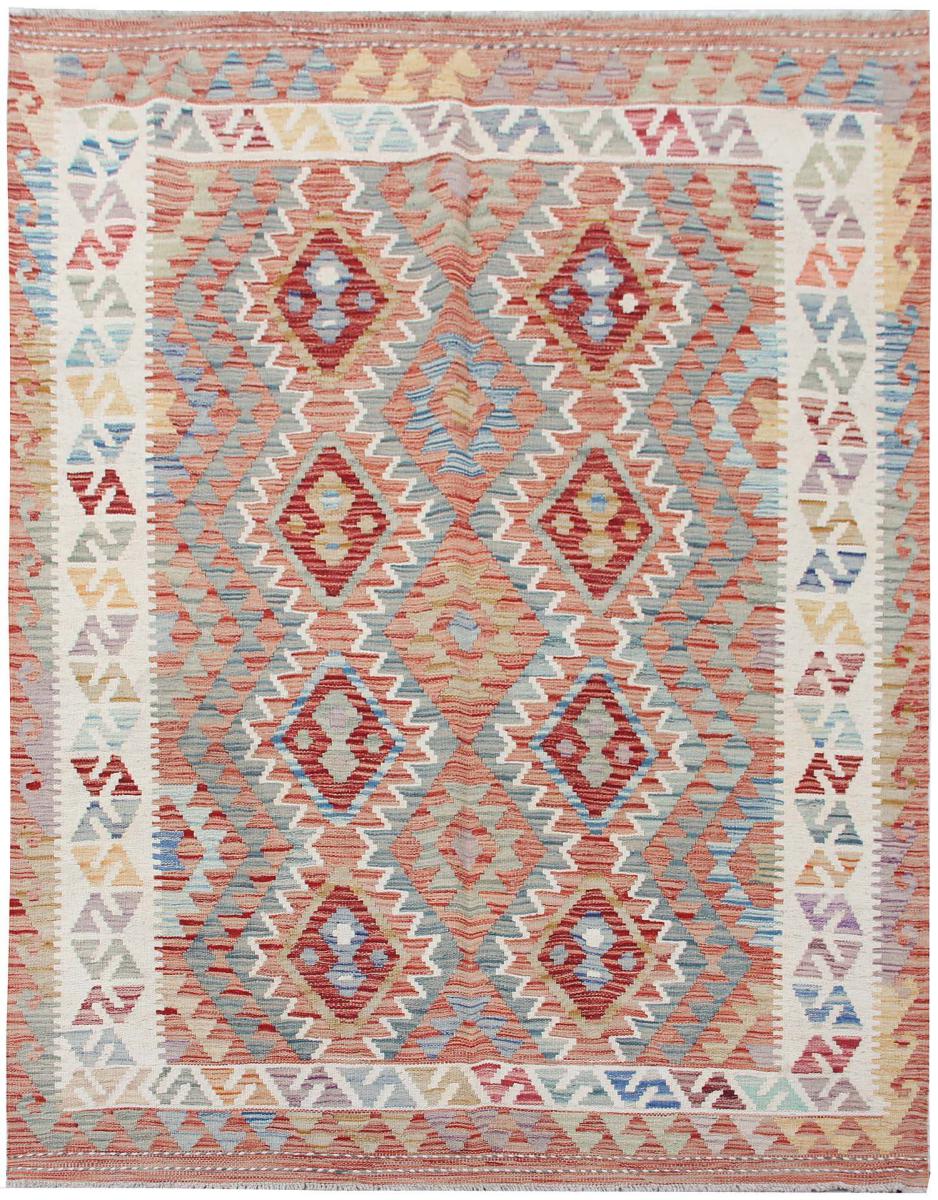Afghansk tæppe Kelim Afghan 200x154 200x154, Persisk tæppe Håndvævet
