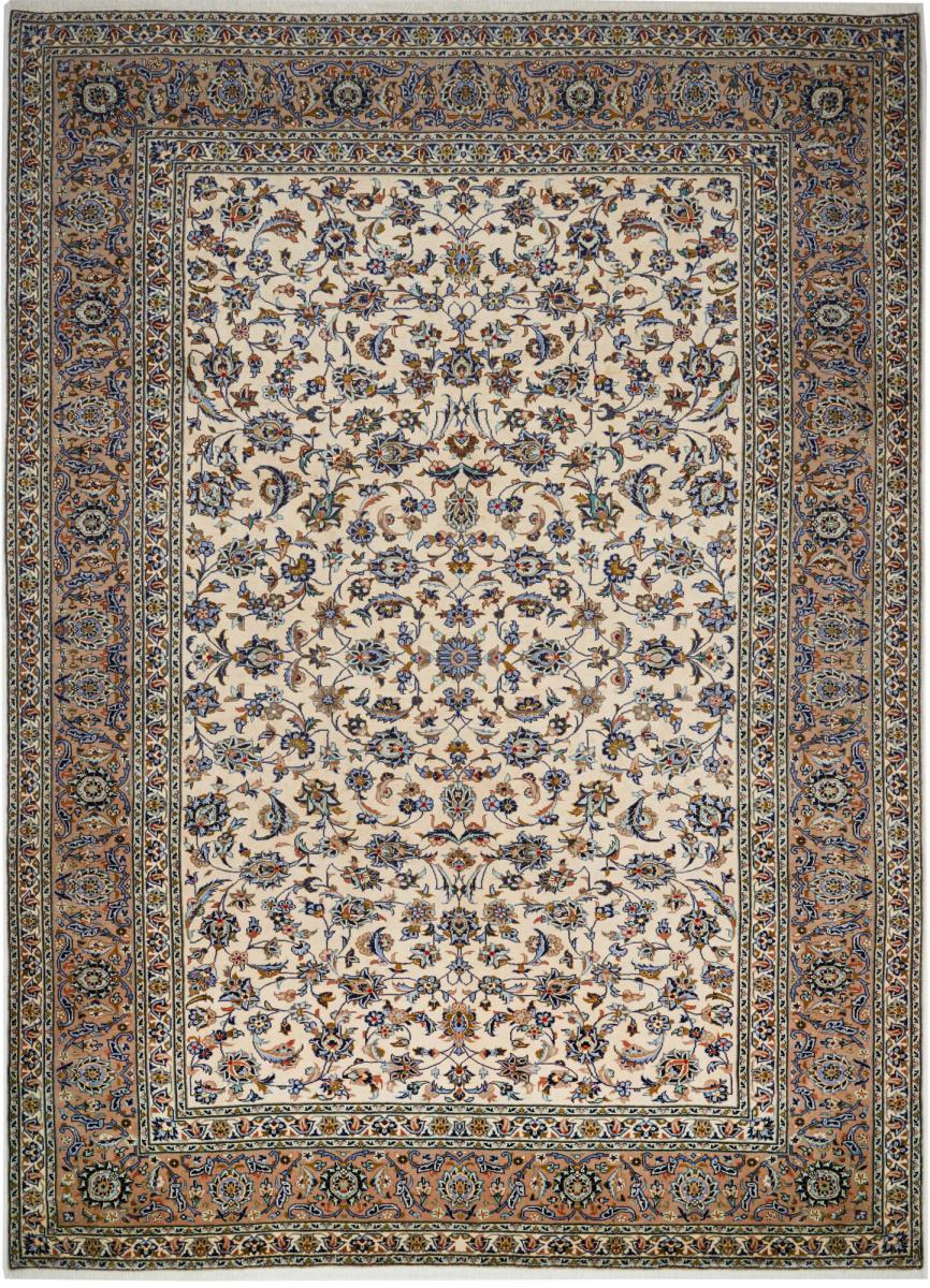 Persian Rug Keshan 12'8"x9'0" 12'8"x9'0", Persian Rug Knotted by hand