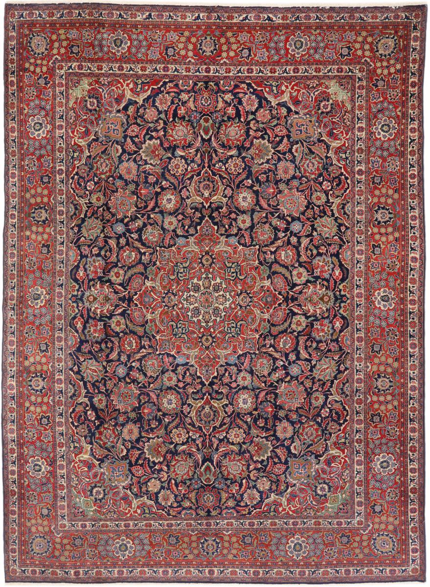 Persian Rug Keshan Antique 11'9"x8'8" 11'9"x8'8", Persian Rug Knotted by hand