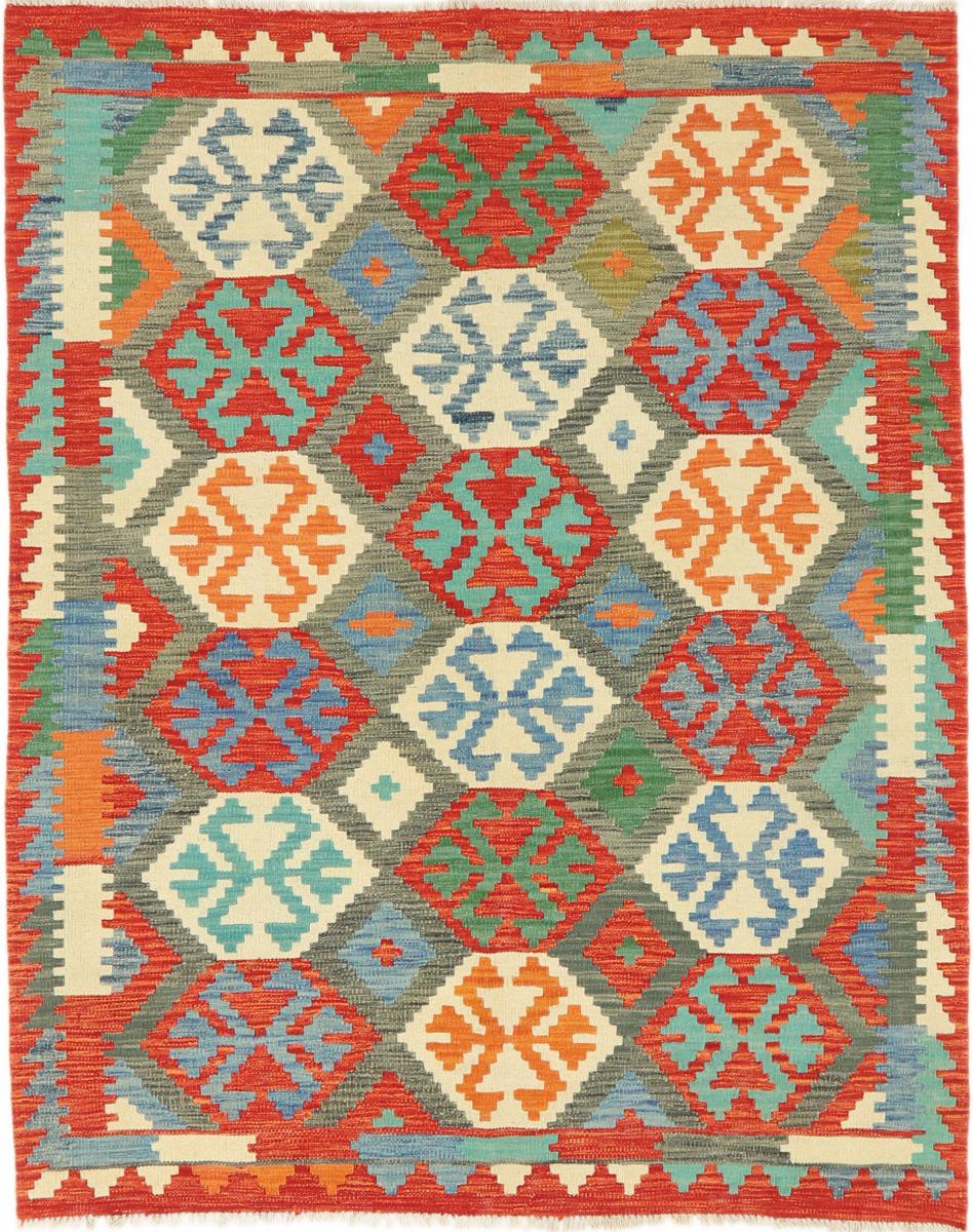 Afghansk tæppe Kelim Afghan 190x151 190x151, Persisk tæppe Håndvævet