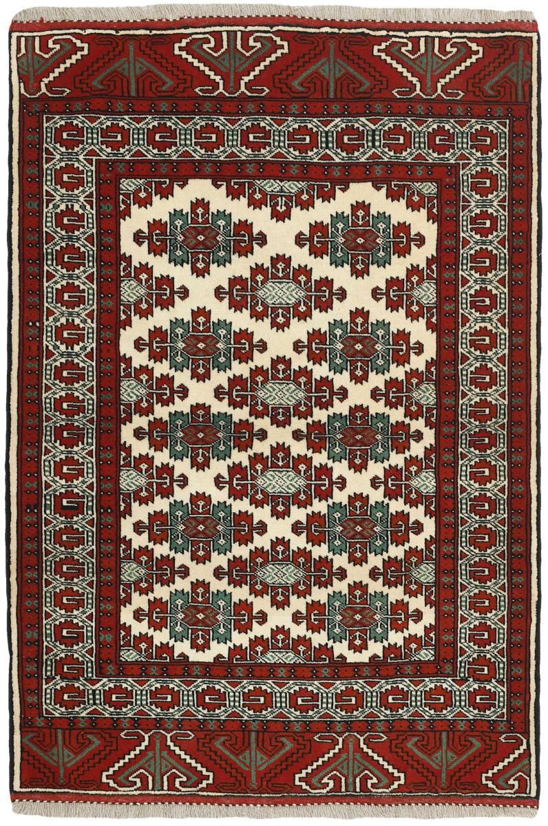 Περσικό χαλί Turkaman 4'9"x3'4" 4'9"x3'4", Περσικό χαλί Οι κόμποι έγιναν με το χέρι