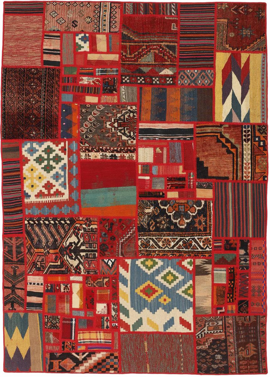 Perzisch tapijt Kilim Patchwork 199x139 199x139, Perzisch tapijt Handgeweven