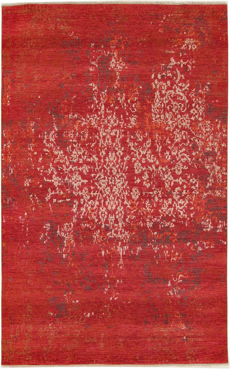 Indo rug Sadraa 10'2"x6'4" 10'2"x6'4", Persian Rug Knotted by hand