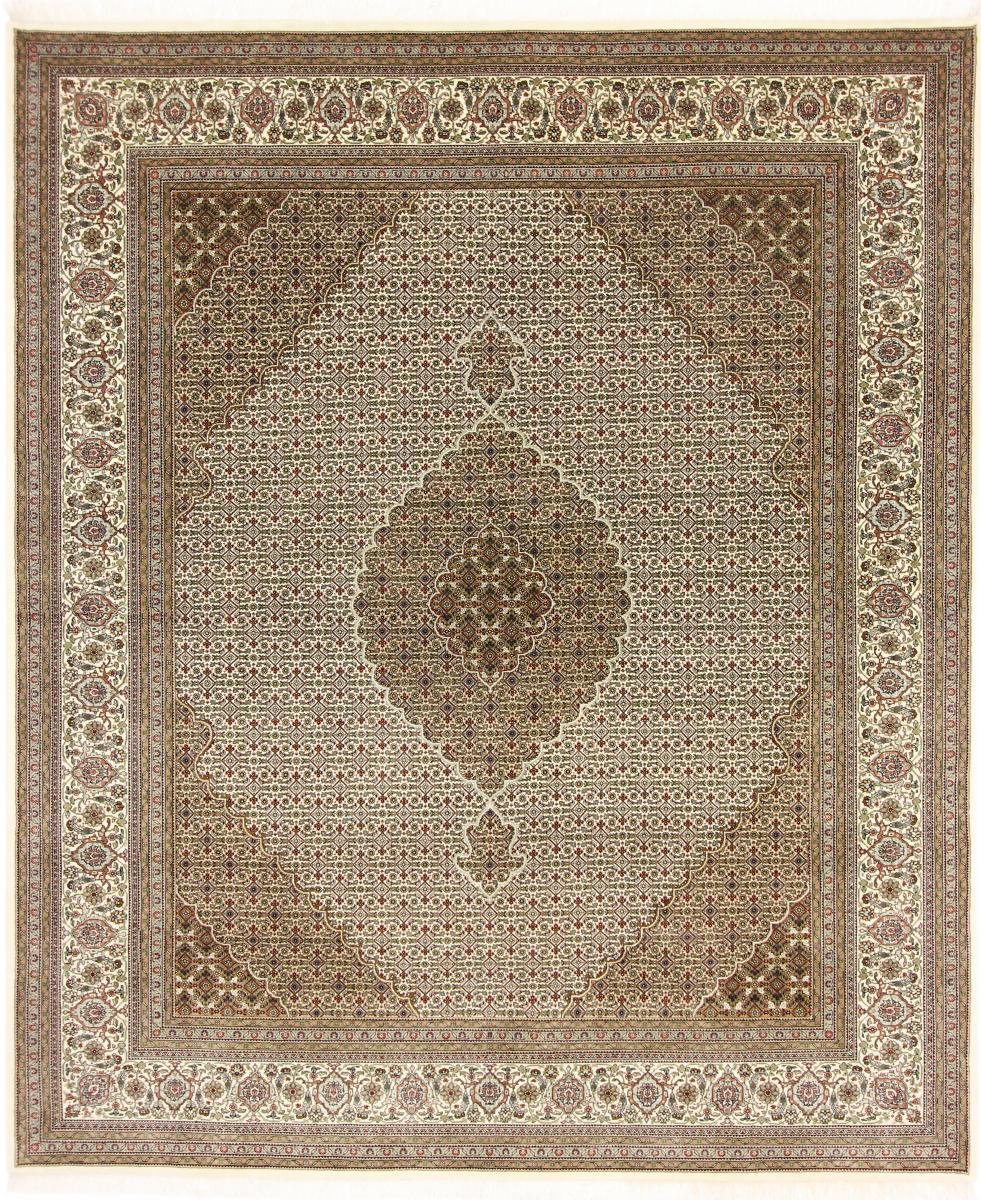 Indo rug Indo Tabriz Mahi 9'9"x8'3" 9'9"x8'3", Persian Rug Knotted by hand