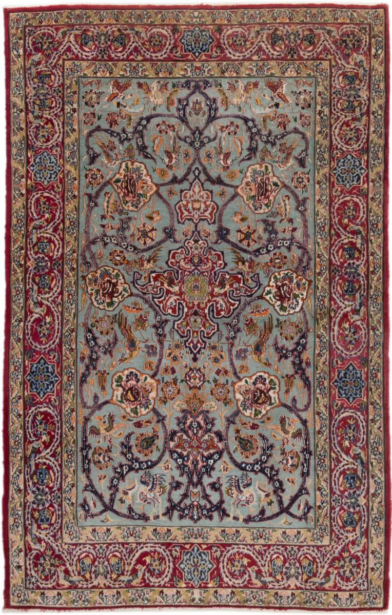 Persisk matta Isfahan Silkesvarp 175x110 175x110, Persisk matta Knuten för hand