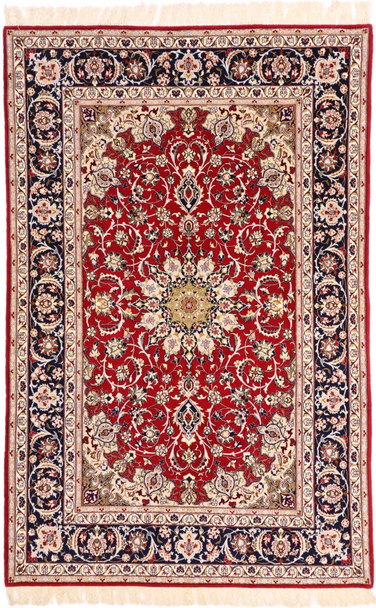 Tapete persa Isfahan Fio de Seda 242x161 242x161, Tapete persa Atado à mão