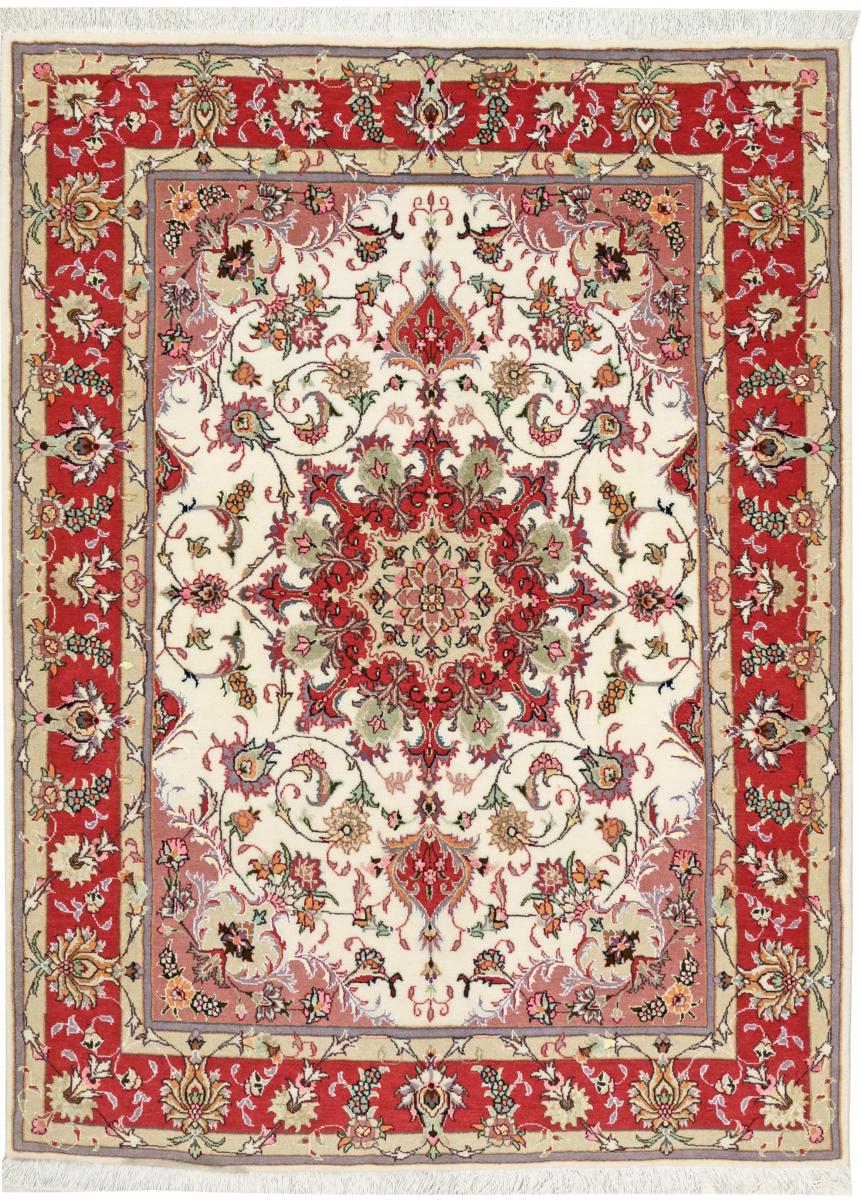 Persian Rug Tabriz 50Raj 6'2"x4'8" 6'2"x4'8", Persian Rug Knotted by hand