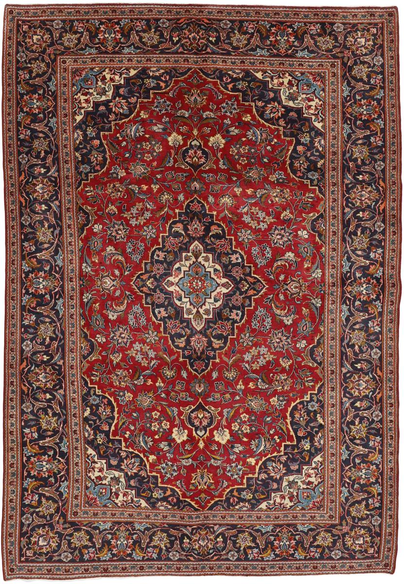 Tapis persan Kashan 293x199 293x199, Tapis persan Noué à la main