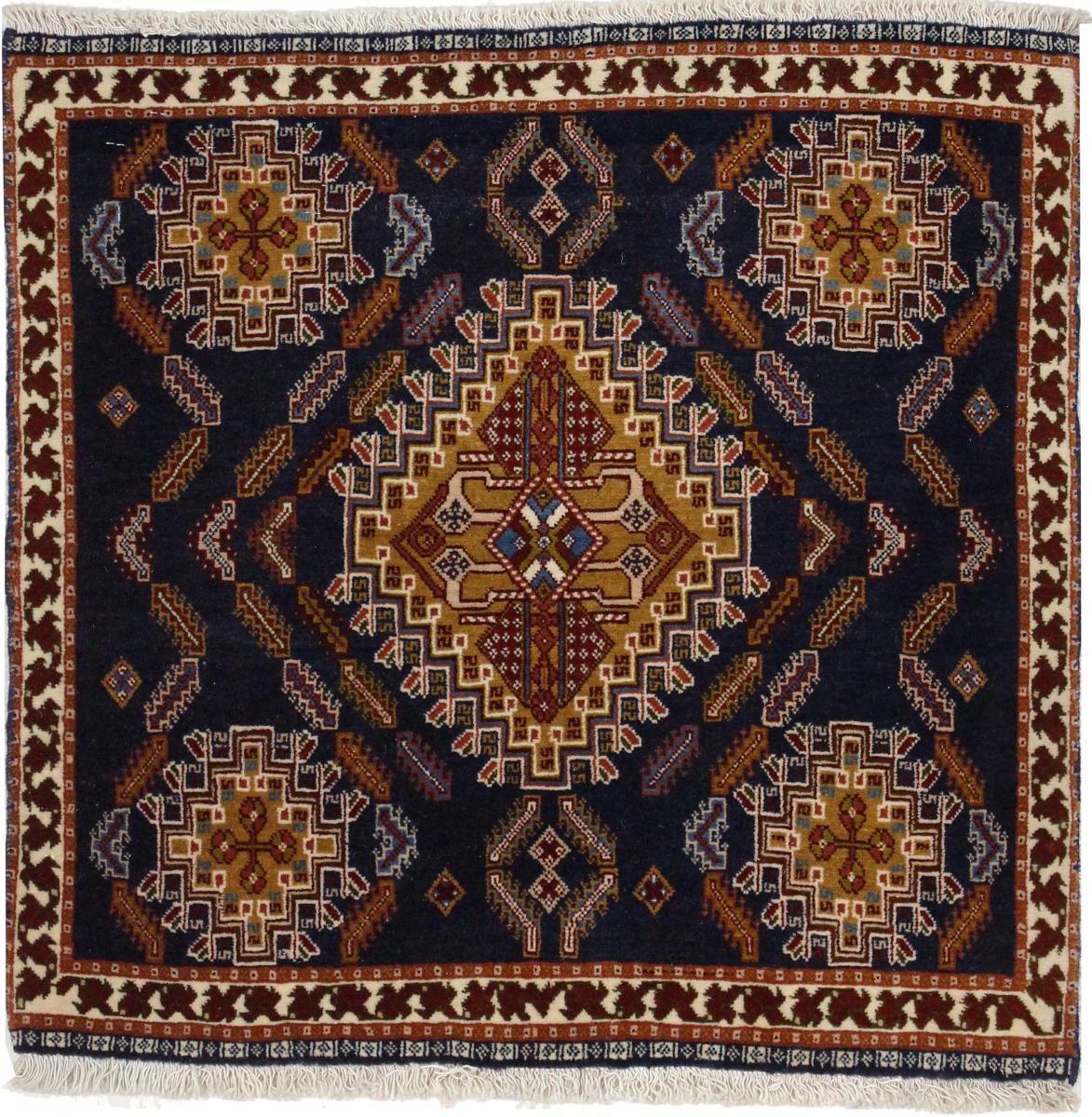 Persian Rug Ghashghai 64x61 64x61, Persian Rug Knotted by hand