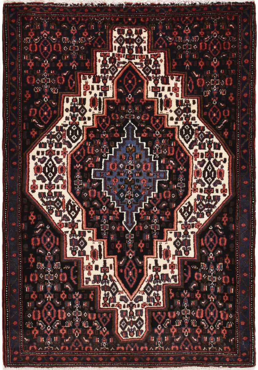 Tapis persan Senneh 3'7"x2'4" 3'7"x2'4", Tapis persan Noué à la main