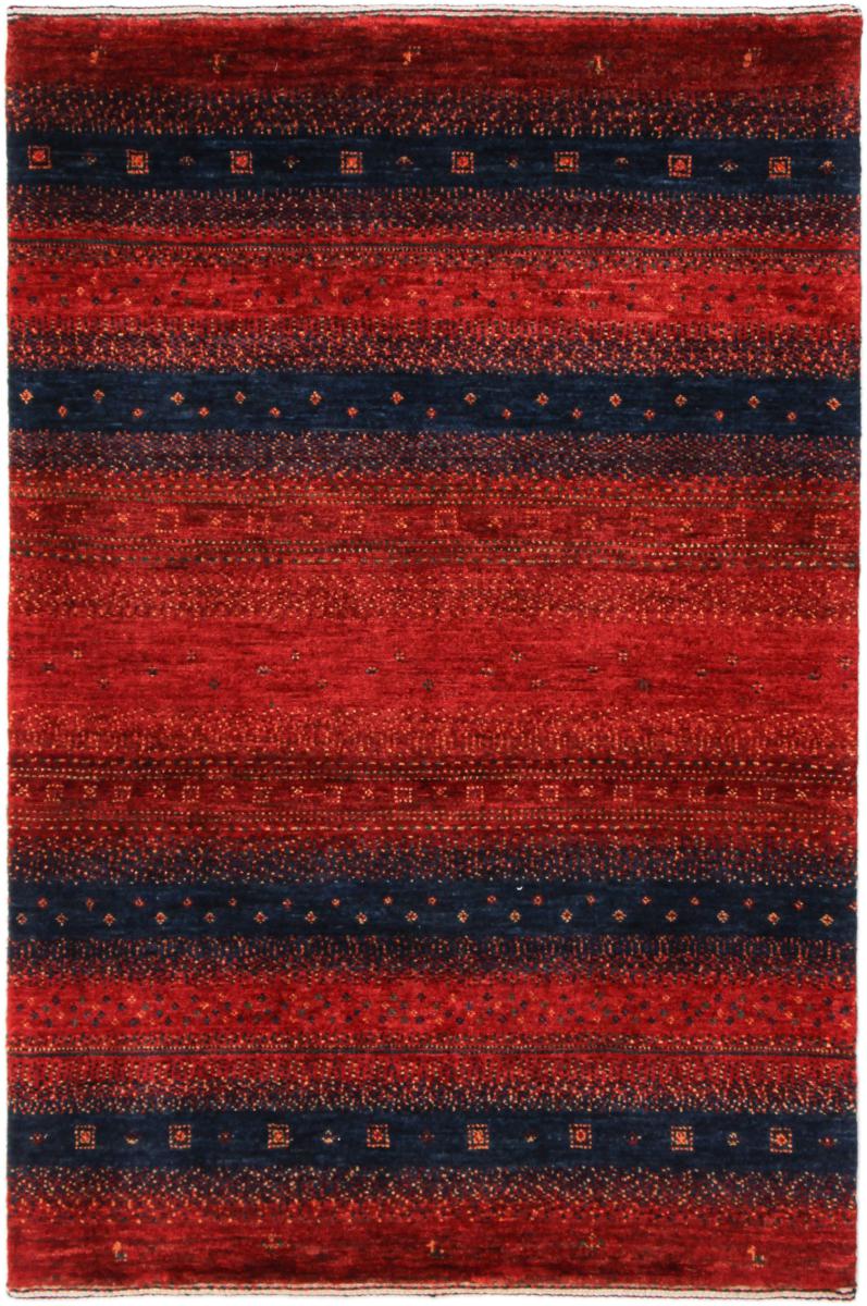 Persian Rug Persian Gabbeh Loribaft Nowbaft 3'11"x2'6" 3'11"x2'6", Persian Rug Knotted by hand